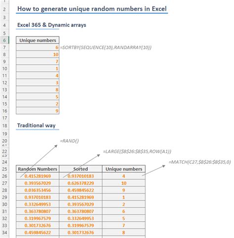 How to generate unique random numbers .